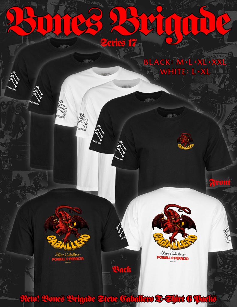 POWELL BONES BRIGADE CABALLERO SS 6-PACK M-XXL