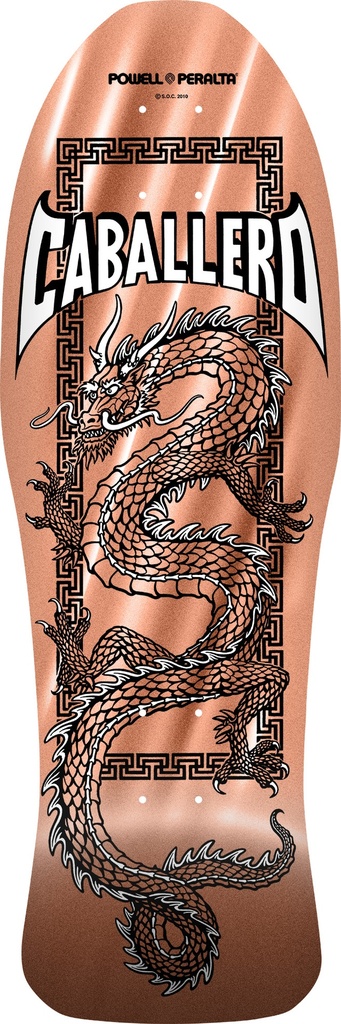 POWELL CABALLERO CHINESE DRAGON COPPER FOIL SHAPED DECK 10.0 X 30.0