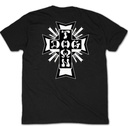 DOGTOWN CROSS LOGO BLACK/WHITE SS M