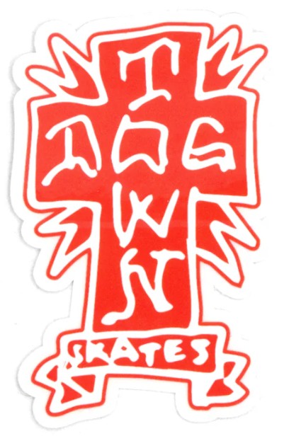 DOGTOWN GONZ CROSS RED 3" STICKER