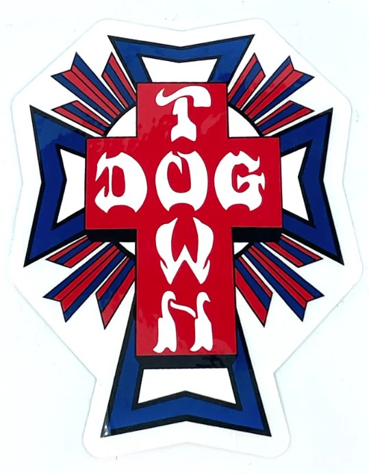 DOGTOWN CROSS LOGO USA 11" STICKER