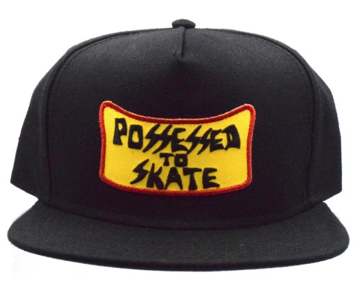 DOGTOWN POSSESSED TO SKATE PATCH SNAPBACK HAT BLACK
