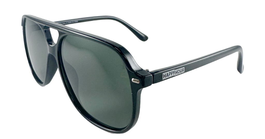HAPPY HOUR THE DUKE MIDNIGHT MASS BLACK GLOSS/G-15 POLARIZED SUNGLASSES
