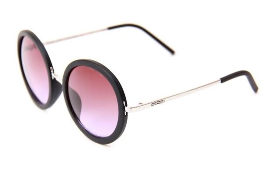 HAPPY HOUR SQUARES MATTE BLACK/PURPLE FADE SUNGLASSES
