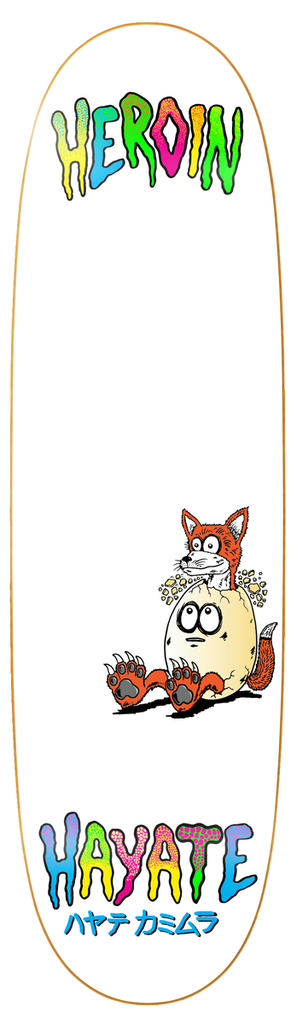 HEROIN HAYATE FOX EGG SHAPED DECK 8.75 (LIMIT 2)