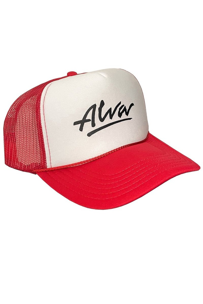 ALVA OG LOGO TRUCKER HAT RED/WHITE