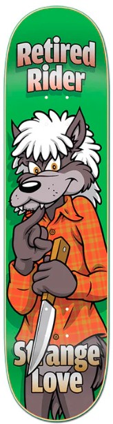 STRANGELOVE RETIRED RIDER WOLF DECK 8.00 (HAND SCREENED)