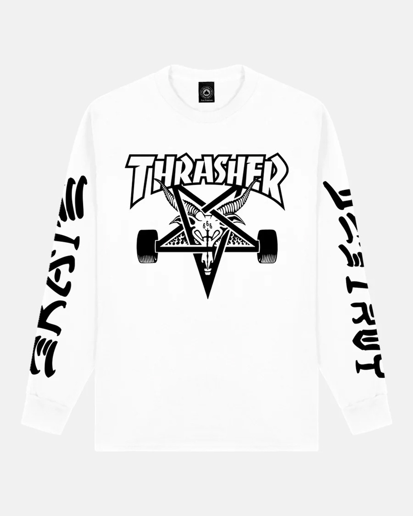 THRASHER GOAT DESTROY WHITE LS L