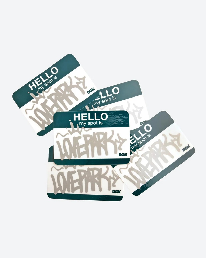 DGK MY SPOT IS LOVE PARK STICKER