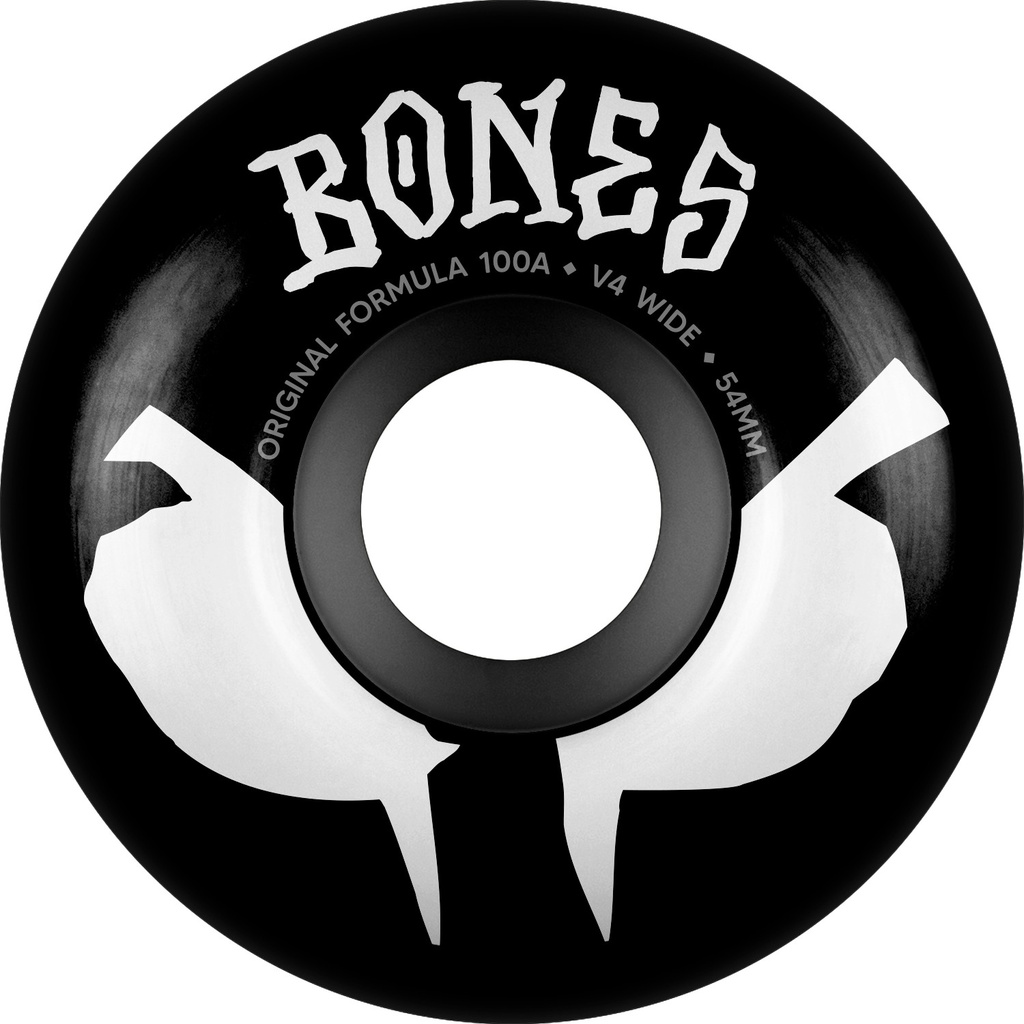 BONES 100S OG FORMULA WIDECUTS V4 54MM BLACK 100A (Set of 4)
