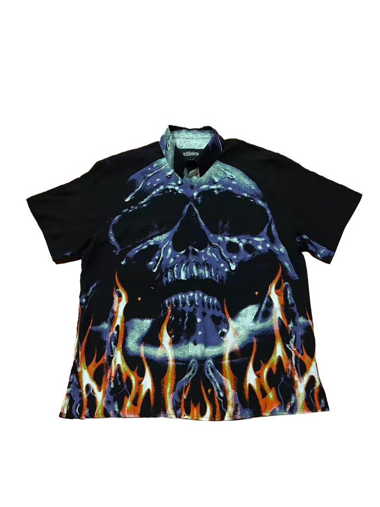 DEATHWISH BOILING POINT RAYON BUTTON-UP M