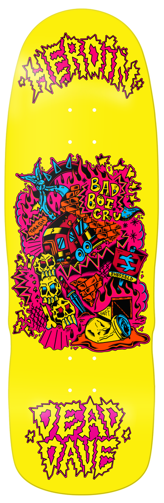 HEROIN DEAD DAVE TRAINLINES SHAPED DECK 10.125