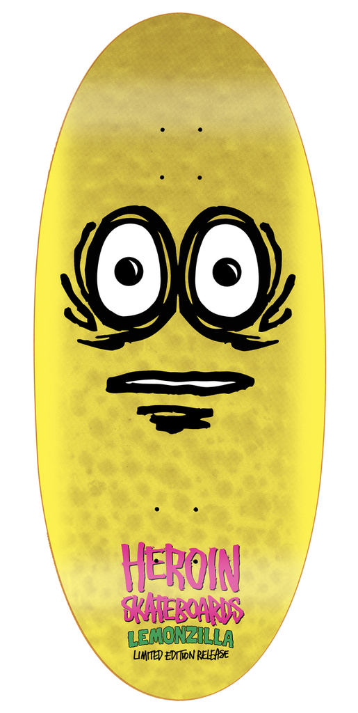 HEROIN TEAM LEMONZILLA SHAPED DECK 13.5