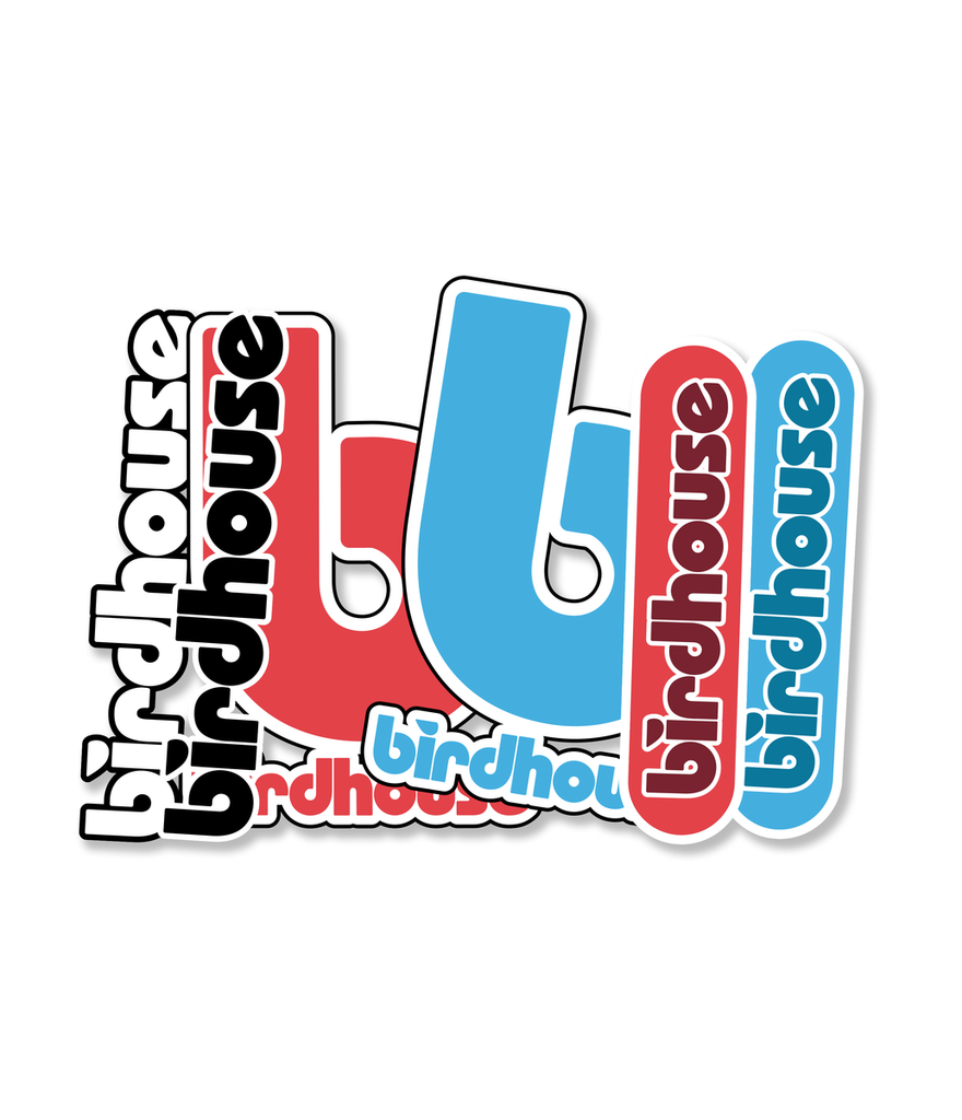 BIRDHOUSE ASSORTED LOGO 12CT STICKER PACK