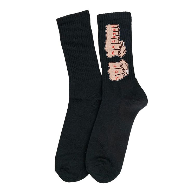TOY MACHINE FISTS SOCKS BLACK