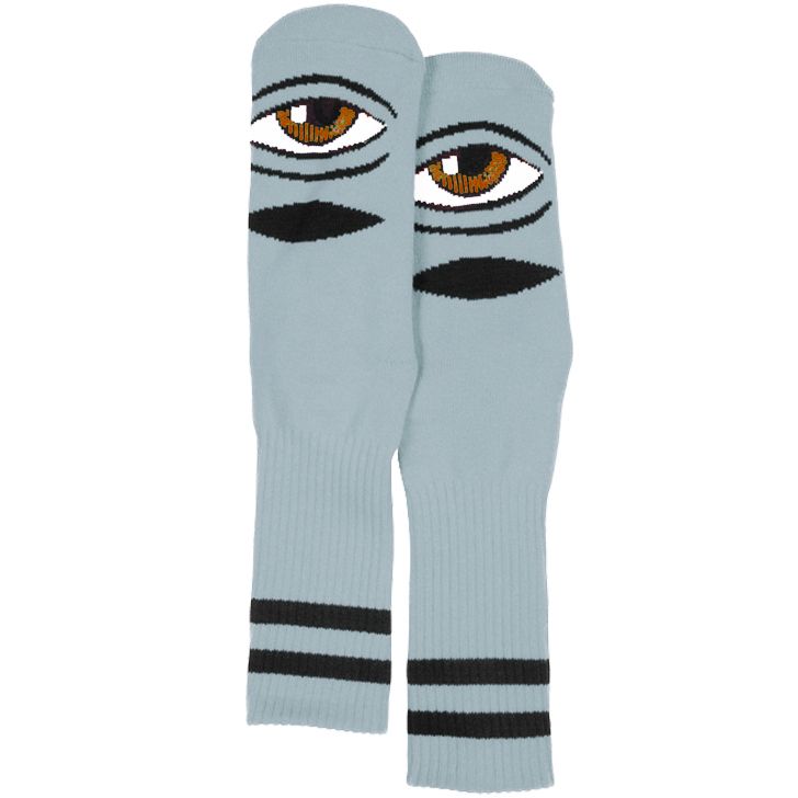 TOY MACHINE SECT EYE SOCKS LIGHT BLUE