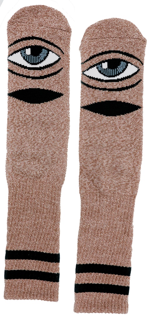 TOY MACHINE HEATHER SECT EYE SOCKS BROWN