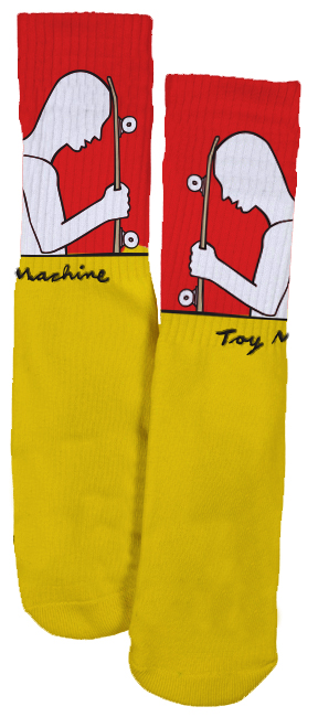 TOY MACHINE SKATER SOCKS YELLOW