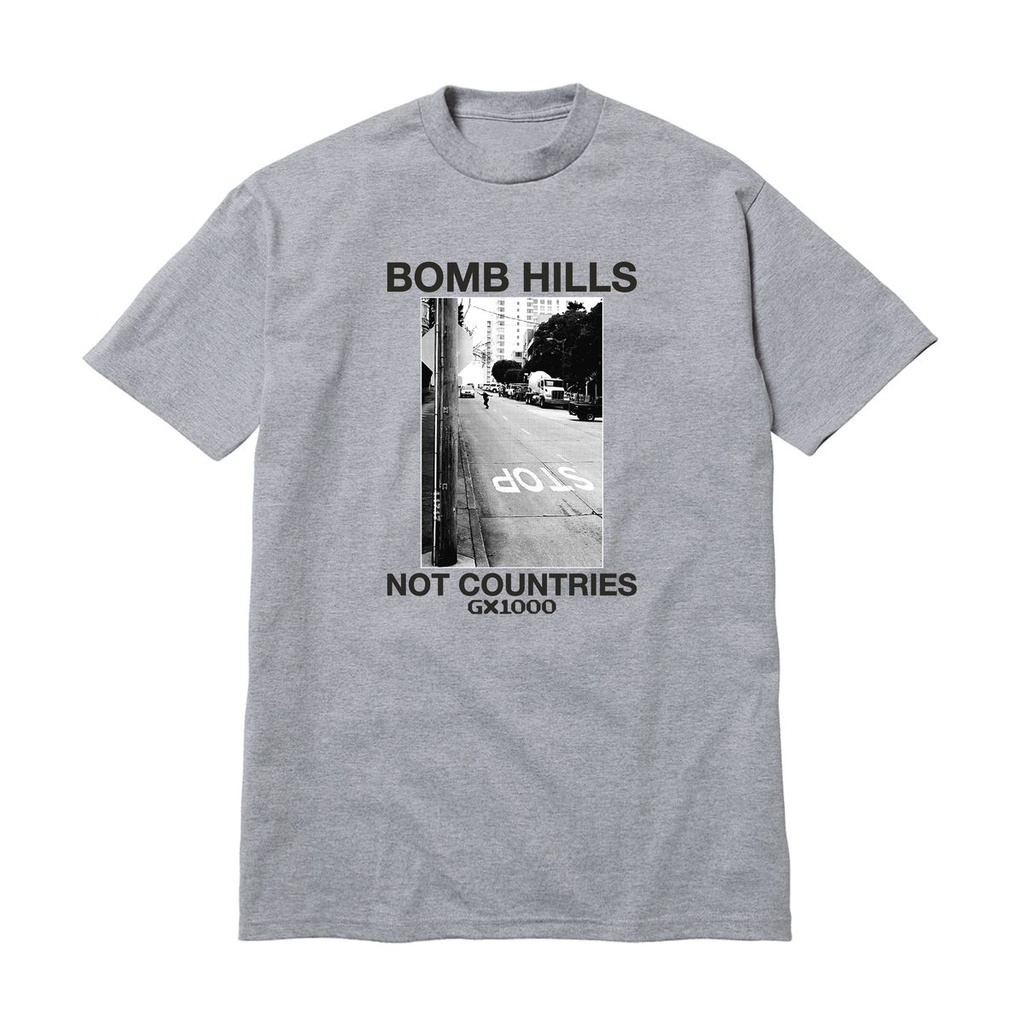 GX1000 BOMB HILLS NOT COUNTRIES HEATHER GREY/BLACK SS XL