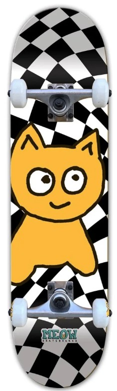 MEOW BIG CAT CHECKER TWIST BLACK/WHITE COMPLETE 7.75