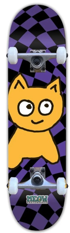 MEOW BIG CAT CHECKER TWIST PURPLE COMPLETE 8.25