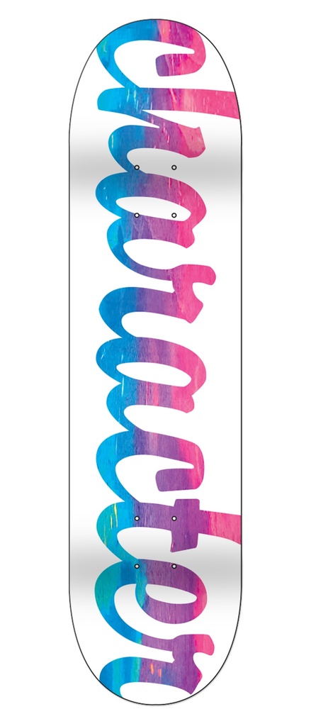 CHARACTER TEAM WHITE KNOCKOUT SCRIPT FADE PINK/BLUE DECK 8.25