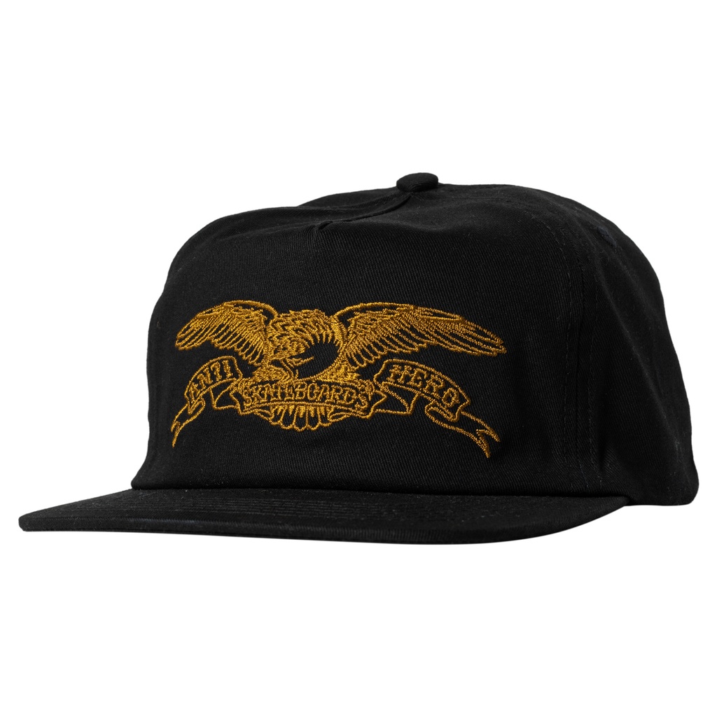 ANTI-HERO BASIC EAGLE SNAPBACK HAT BLACK/GOLD