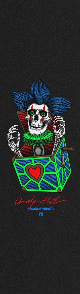 POWELL PERALTA  9" X 33" CHRIS HIETT SKULL SHEET