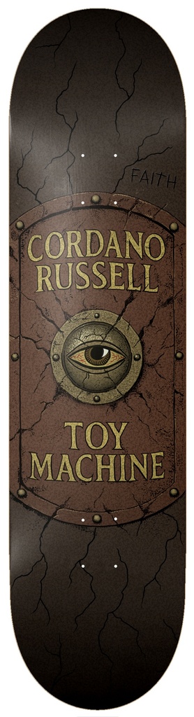 TOY MACHINE CORDANO RUSSELL FAITH DECK 8.75