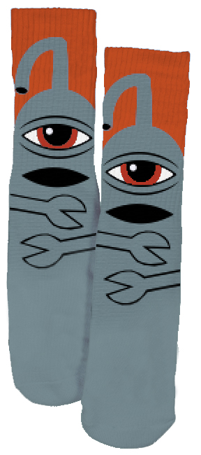 TOY MACHINE SECT HUG SOCKS GREY