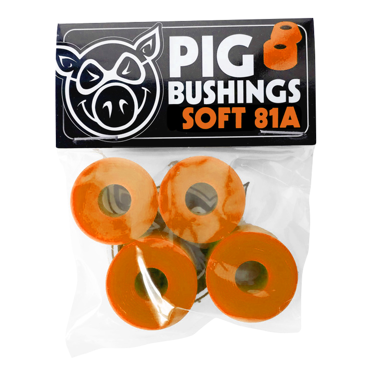 PIG BUSHINGS ORANGE SOFT 81A (4 PER PACK)