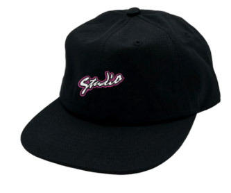 STUDIO SQUID 6 PANEL HAT BLACK