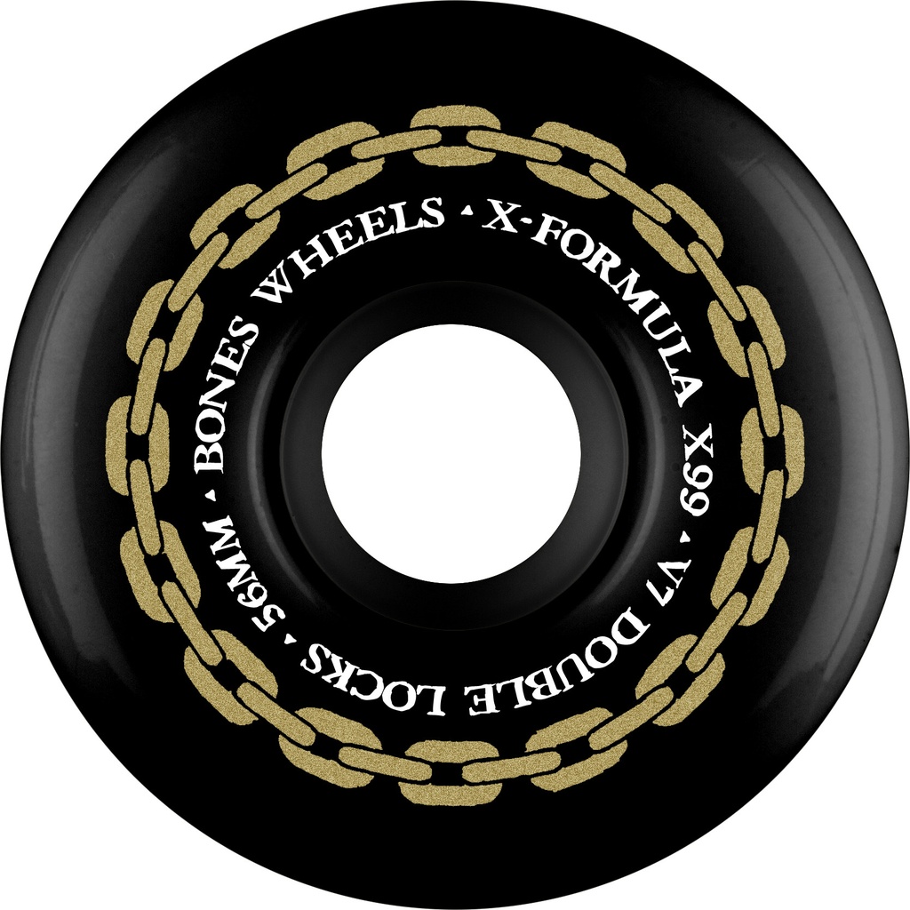 BONES X-FORMULA DOUBLE LOCKS V7 56MM 99A BLACK (Set of 4)