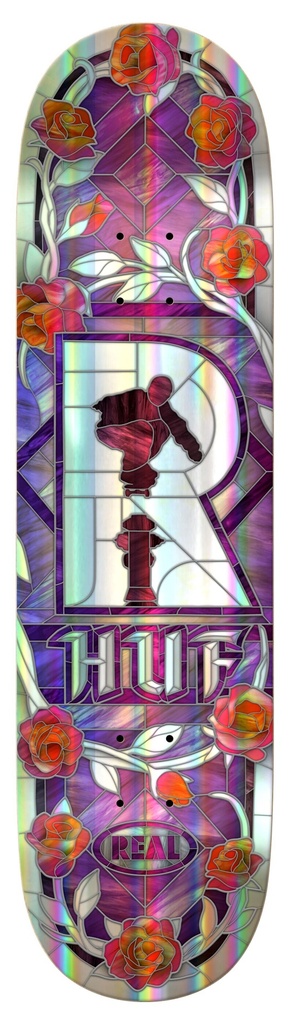 REAL HUF HOLO RAINBOW CATHEDRAL DECK 8.25