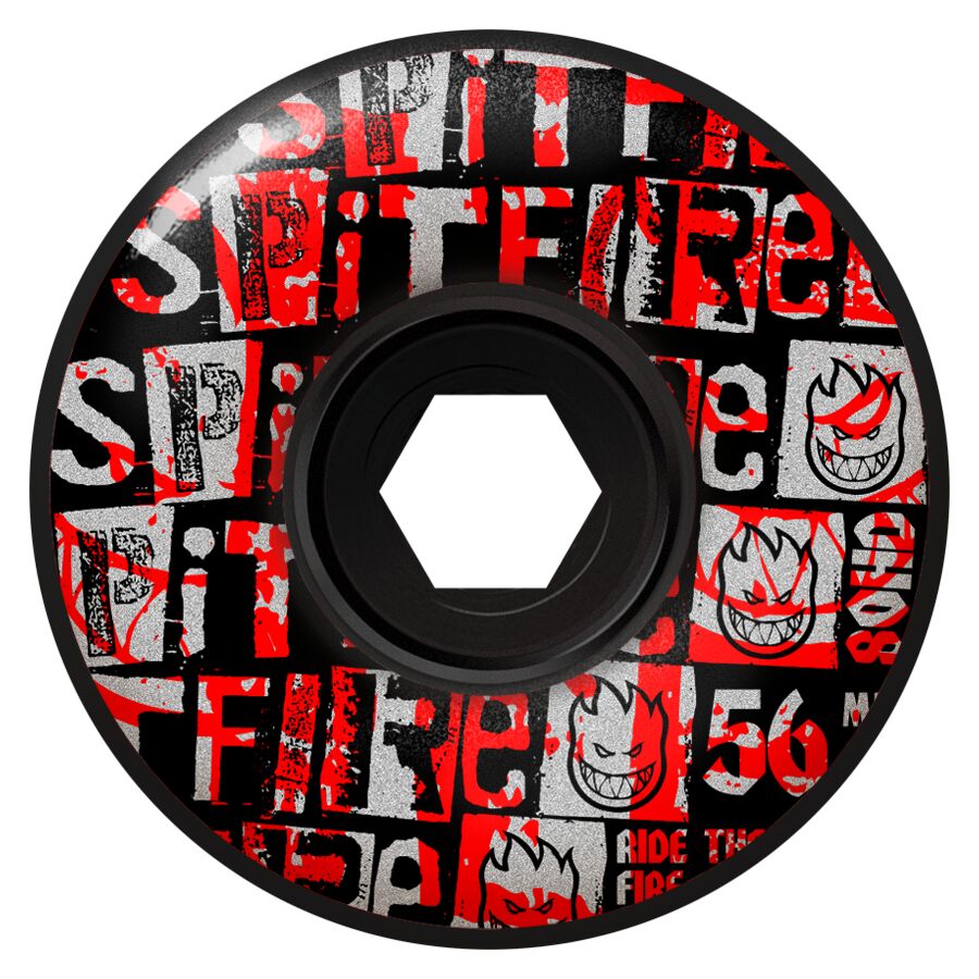 SPITFIRE 80HD RANSOM RAIDAL FULL BLACK 56MM (Set of 4)
