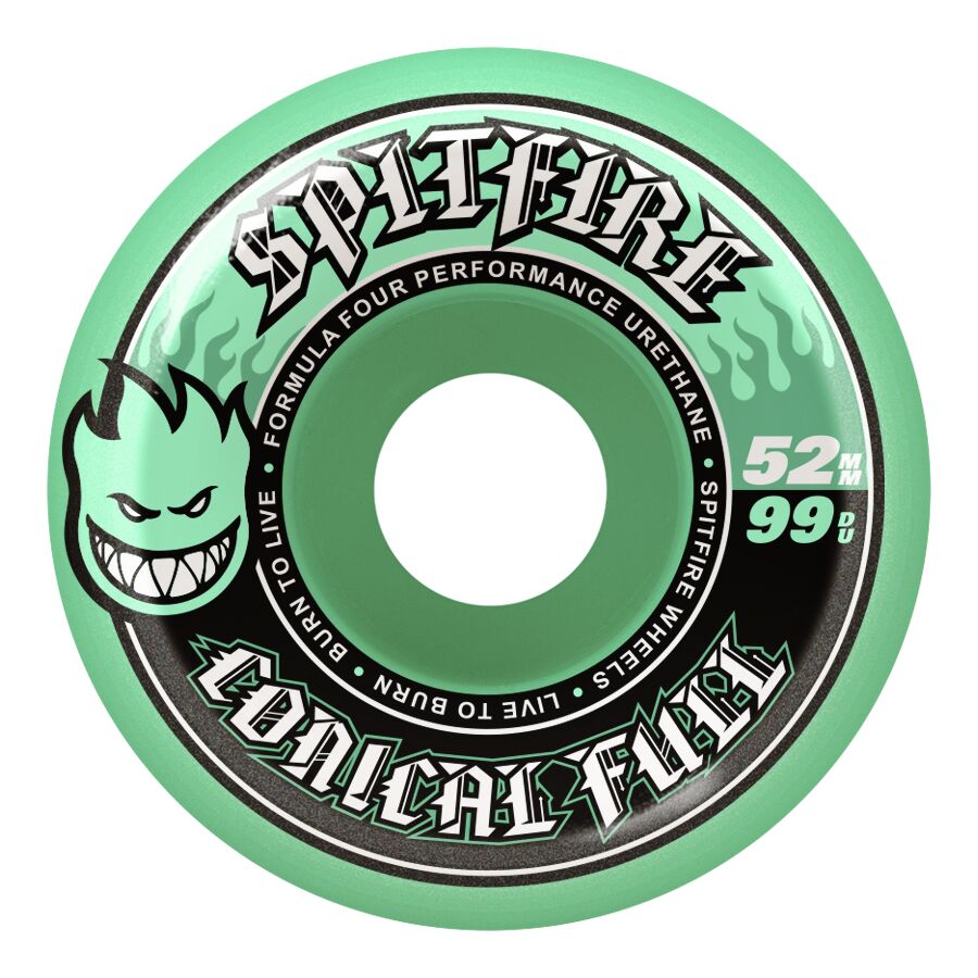 SPITFIRE FORMULA FOUR CONICAL FULL TEAL 52MM 99D (Set of 4)