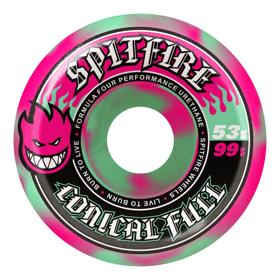 SPITFIRE FORMULA FOUR CONICAL FULL SWIRL 53MM 99D (Set of 4)