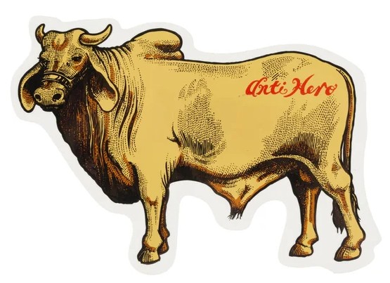 ANTI-HERO COW STICKER 7"