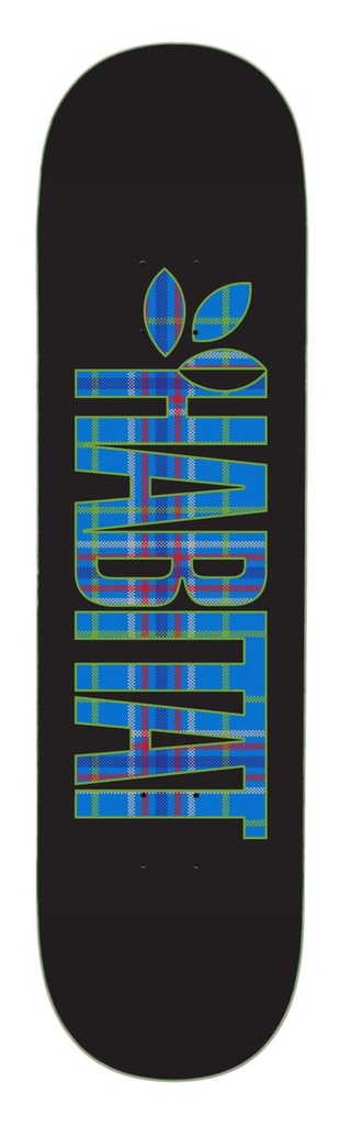 HABITAT TEAM APEX TEXTILE BLACK TWIN TAIL DECK 8.37