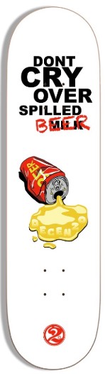 2 CENTS RYAN DECENZO SPILLED BEER CARBON FIBER INSERT DECK 8.50
