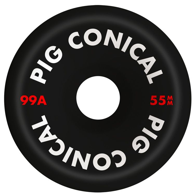 PIG CONICAL 53MM 99A BLACK (Set of 4)