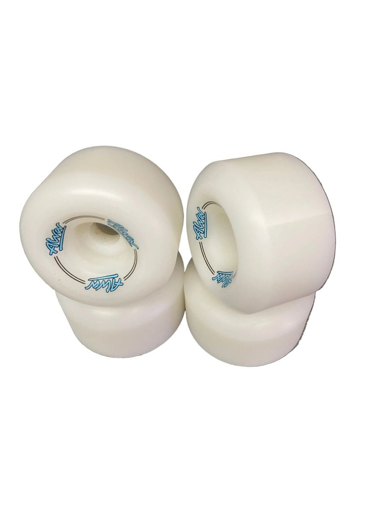 ALVA CONICAL WHITE/BLUE 60MM 97A WHEELS (SET OF 4)