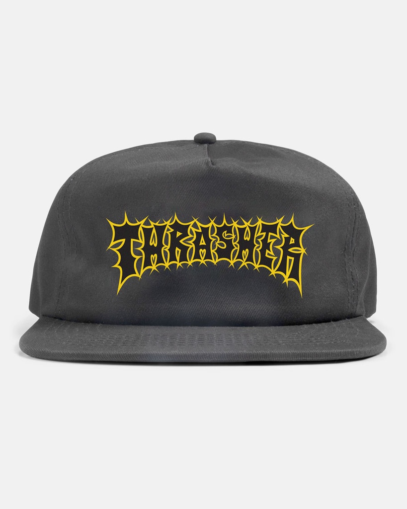 THRASHER SPIKEY SNAPBACK HAT CHARCOAL