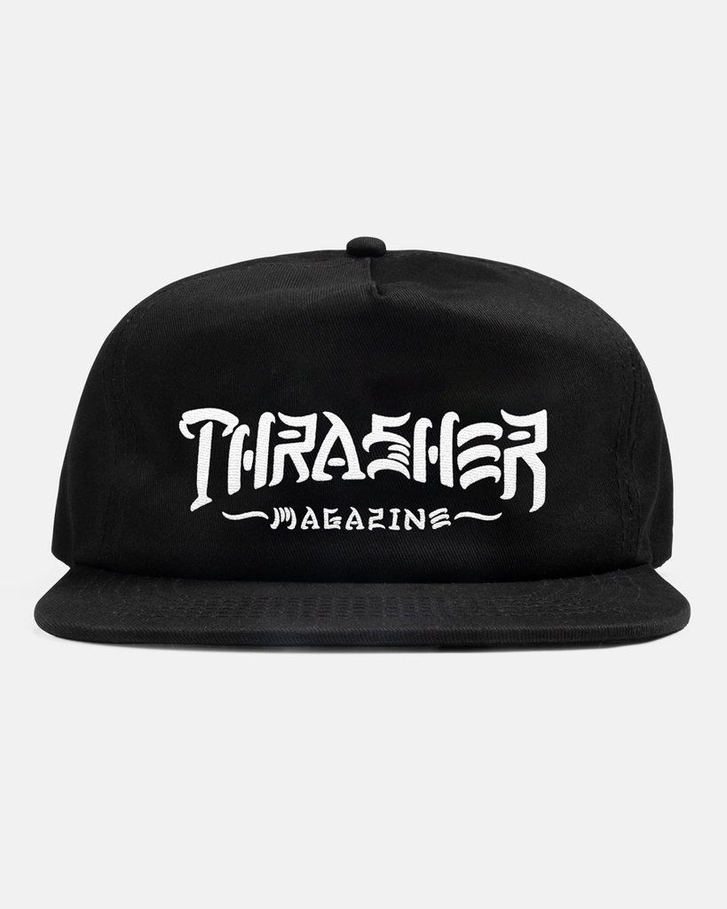 THRASHER THRASH & DESTROY SNAPBACK HAT BLACK