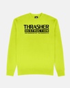 THRASHER DESTRUCTION SAFETY GREEN CREW/SWT XL