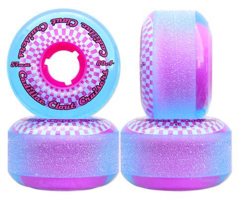 CADILLAC CLOUT CRUISERS BLUE/PINK HUB 57MM 80A (Set of 4)