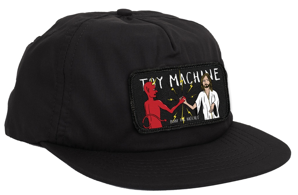 TOY MACHINE BURY THE HATCHET SNAPBACK HAT BLACK
