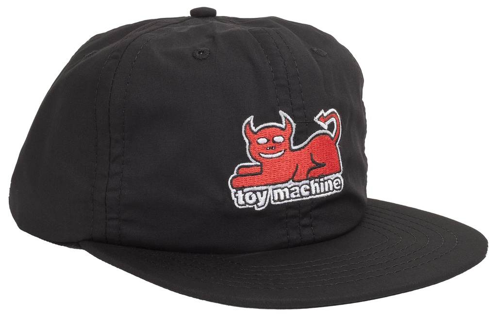 TOY MACHINE DEVIL CAT STRAPBACK DAD HAT BLACK