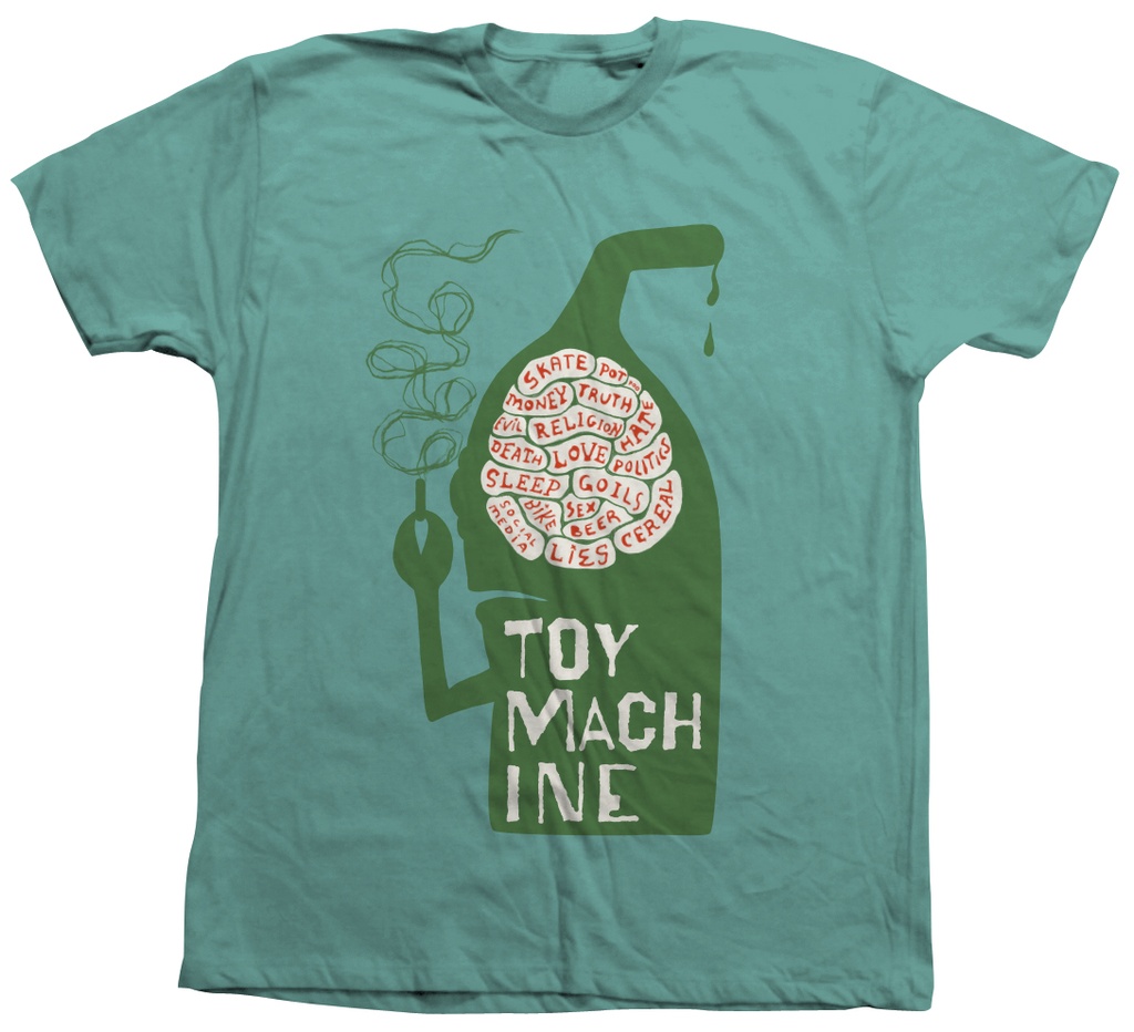 TOY MACHINE SILOWET GREEN SS XL