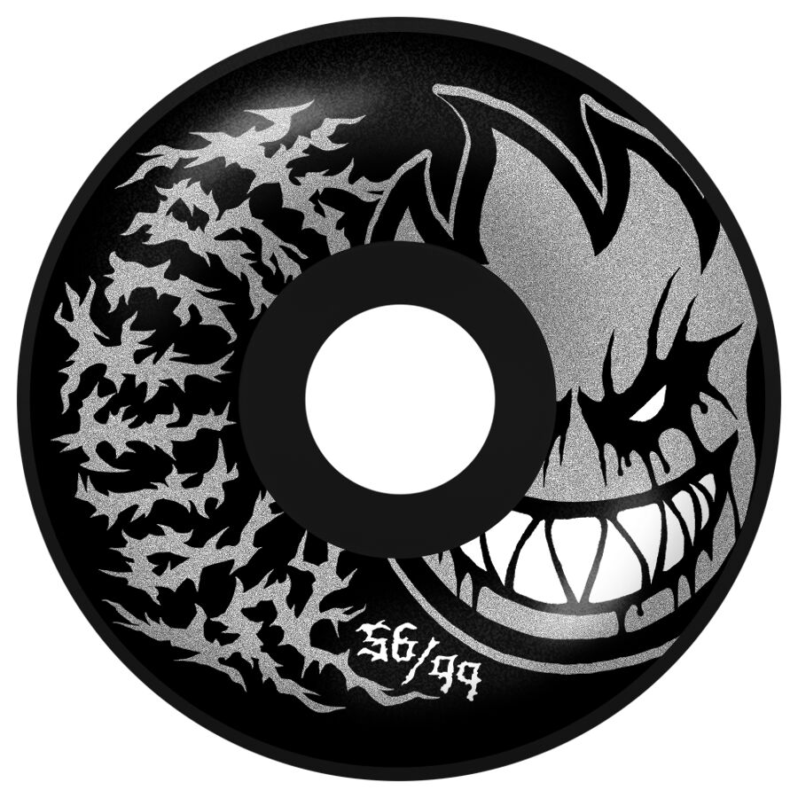 SPITFIRE FORMULA FOUR DEATHMASK II RADIAL FULL BLACK 56MM 99D (Set of 4)